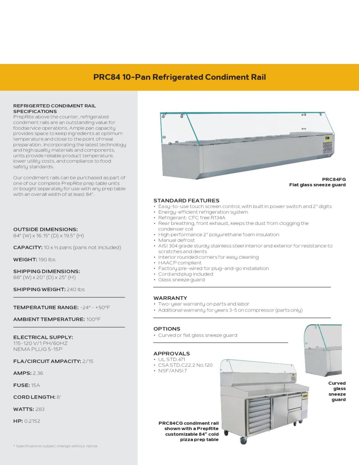 Trilho para condimentos AWIC 10