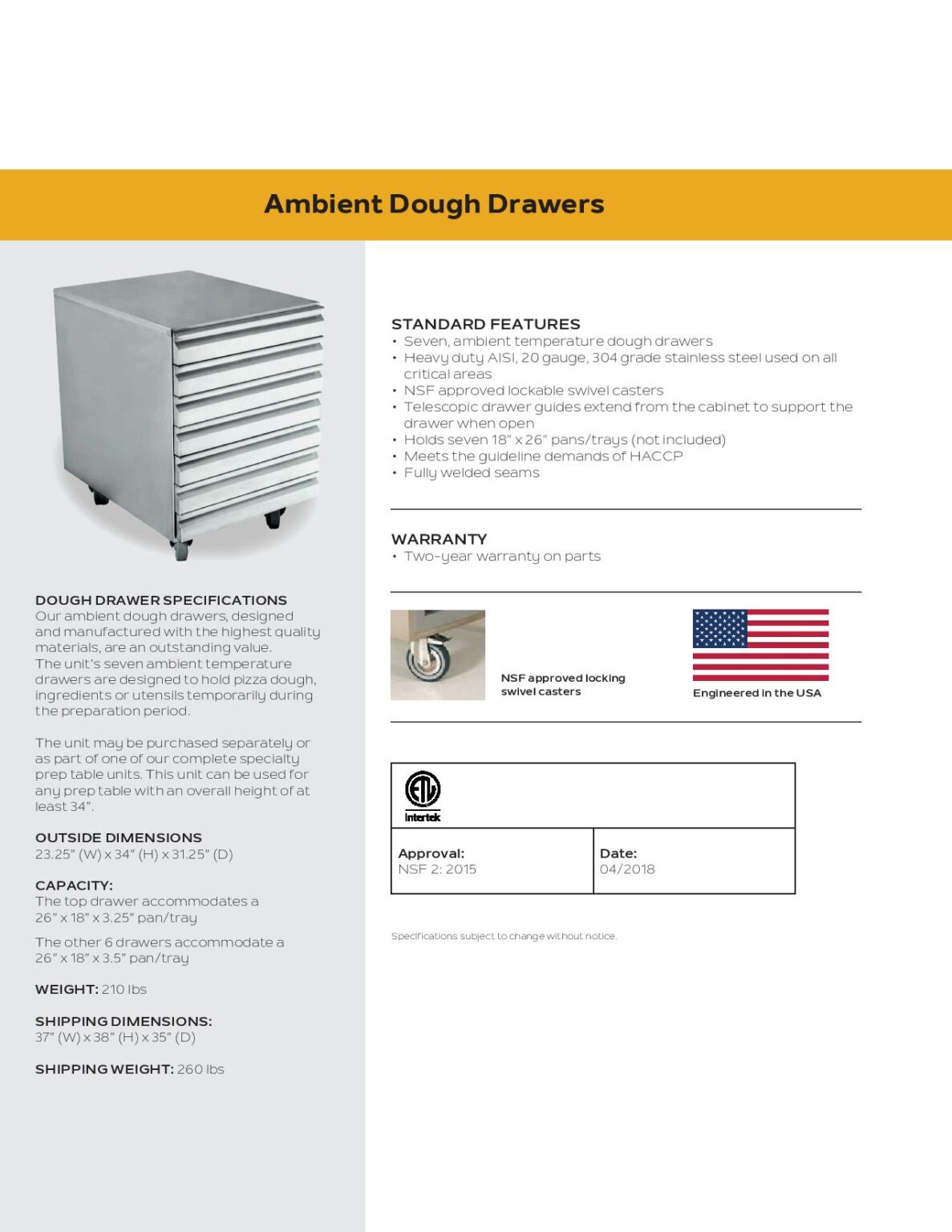 AWIC Ambient Dough Drawers