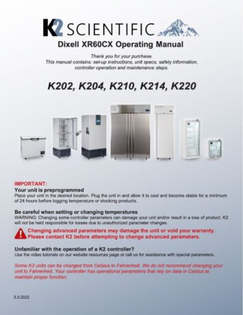 K202, K204, K210, K214, K220 Dixell Operating Manual