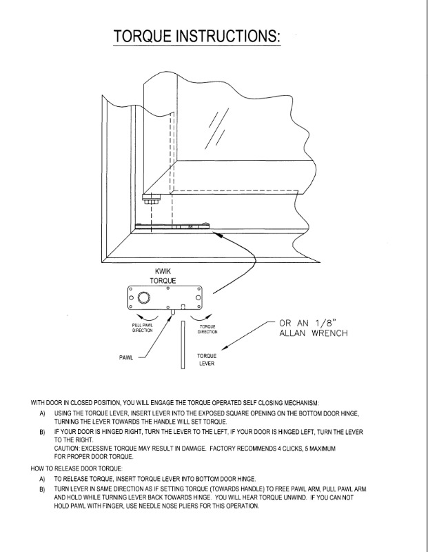 CDS Torque Instructions