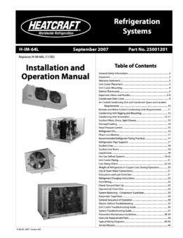 Heat Craft Refrigeration Installation Manual